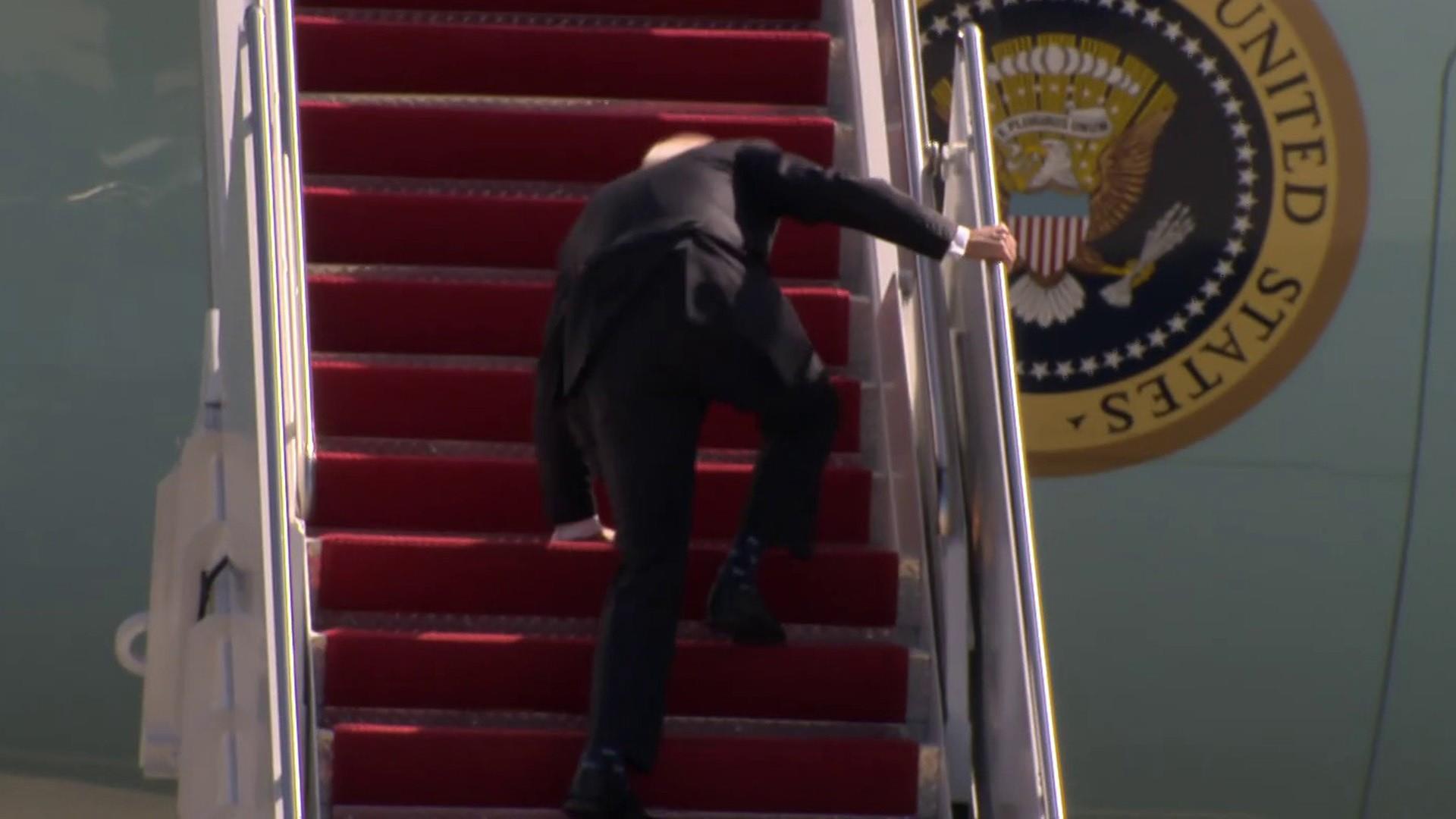 Watch TODAY Highlight: Joe Biden ‘doing fine’ after he tripped walking