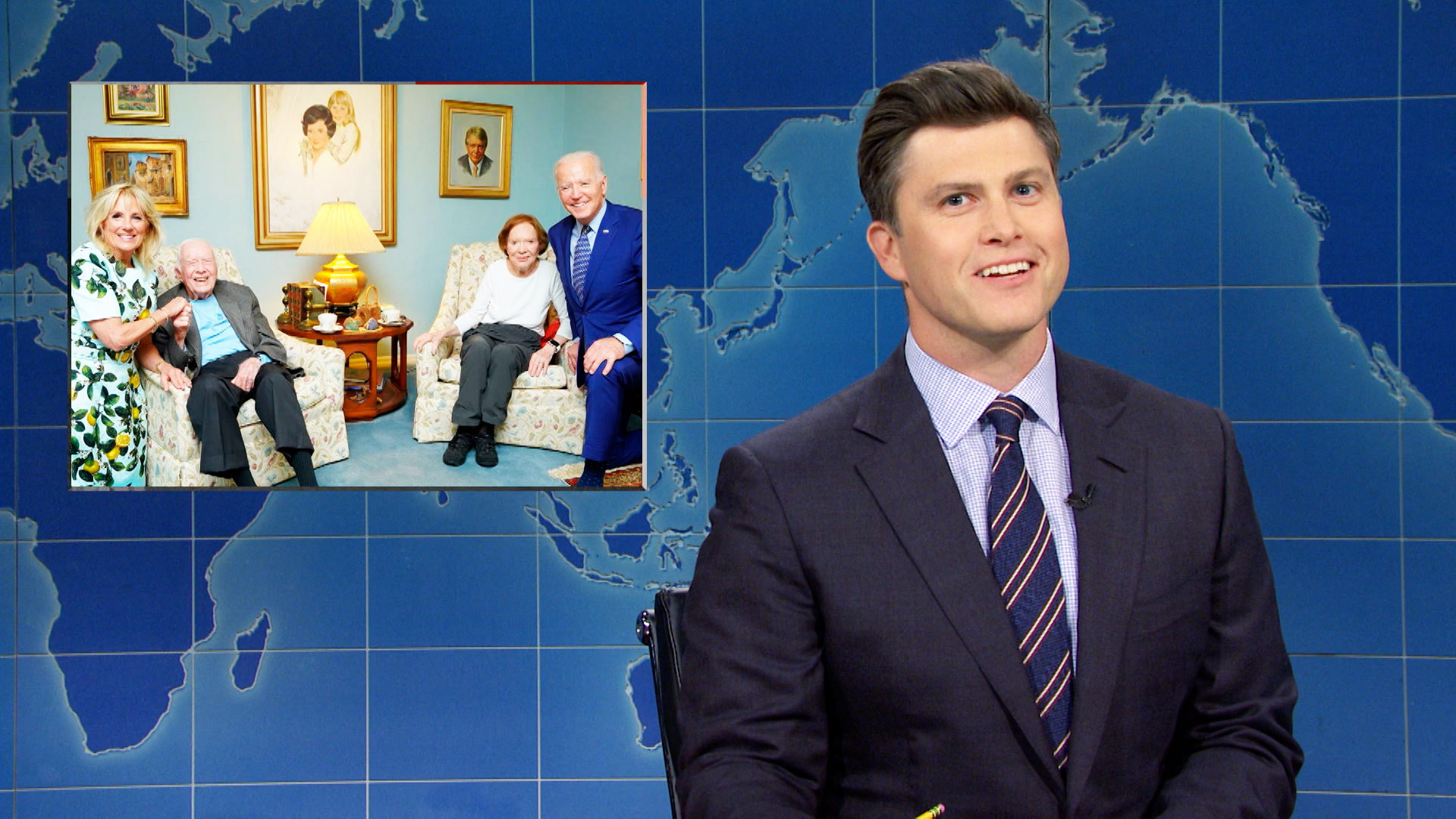 Watch Saturday Night Live Highlight Weekend Update The Bidens And Carters Take A Picture And The