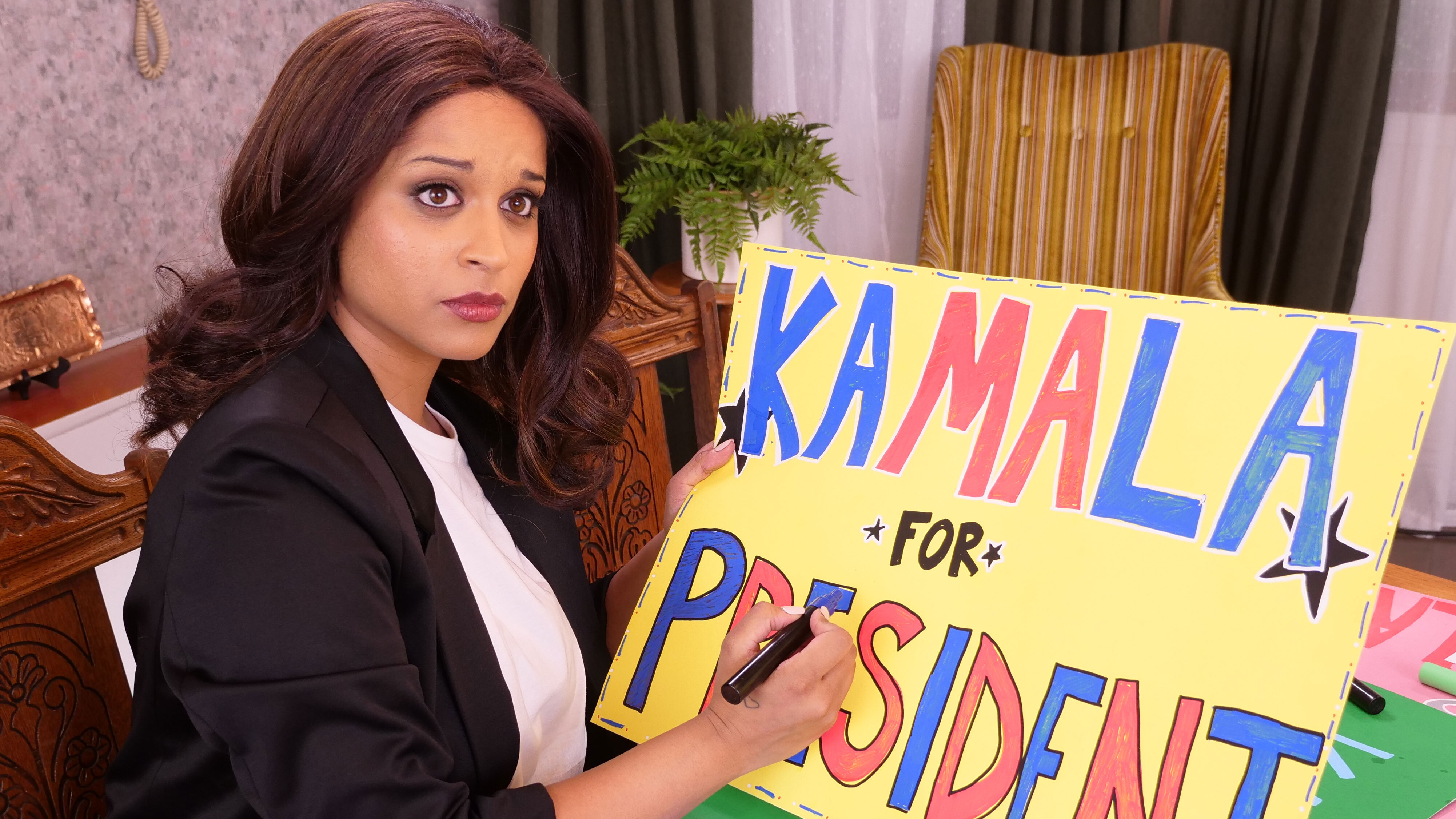 Watch A Little Late with Lilly Singh Highlight: Young Kamala Runs for