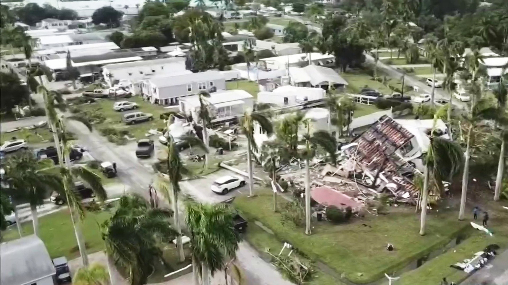 Watch hoy Día Highlight En video Un dron capta la devastación que