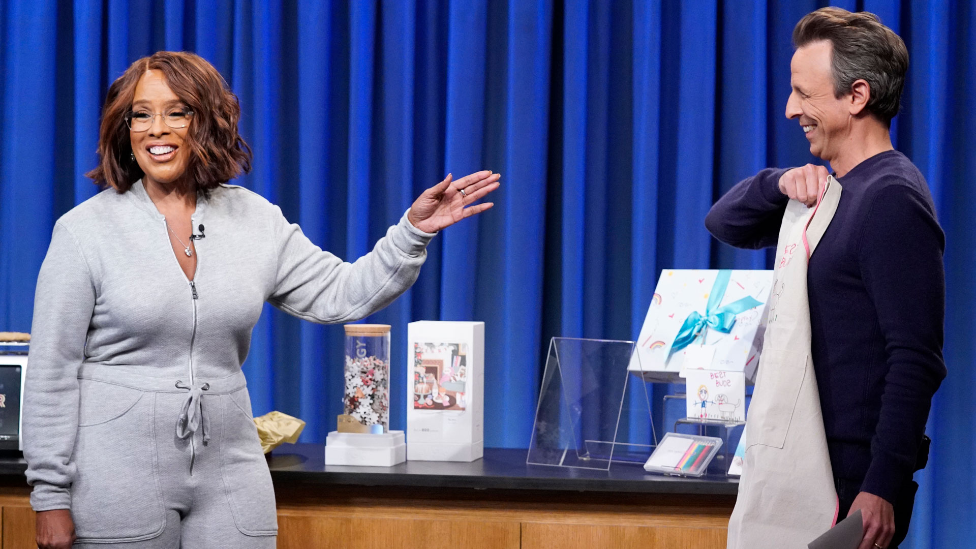 Gayle King Goes Vibrant in Yellow Mules & Talks Oprah on 'Seth Meyers' –  Footwear News