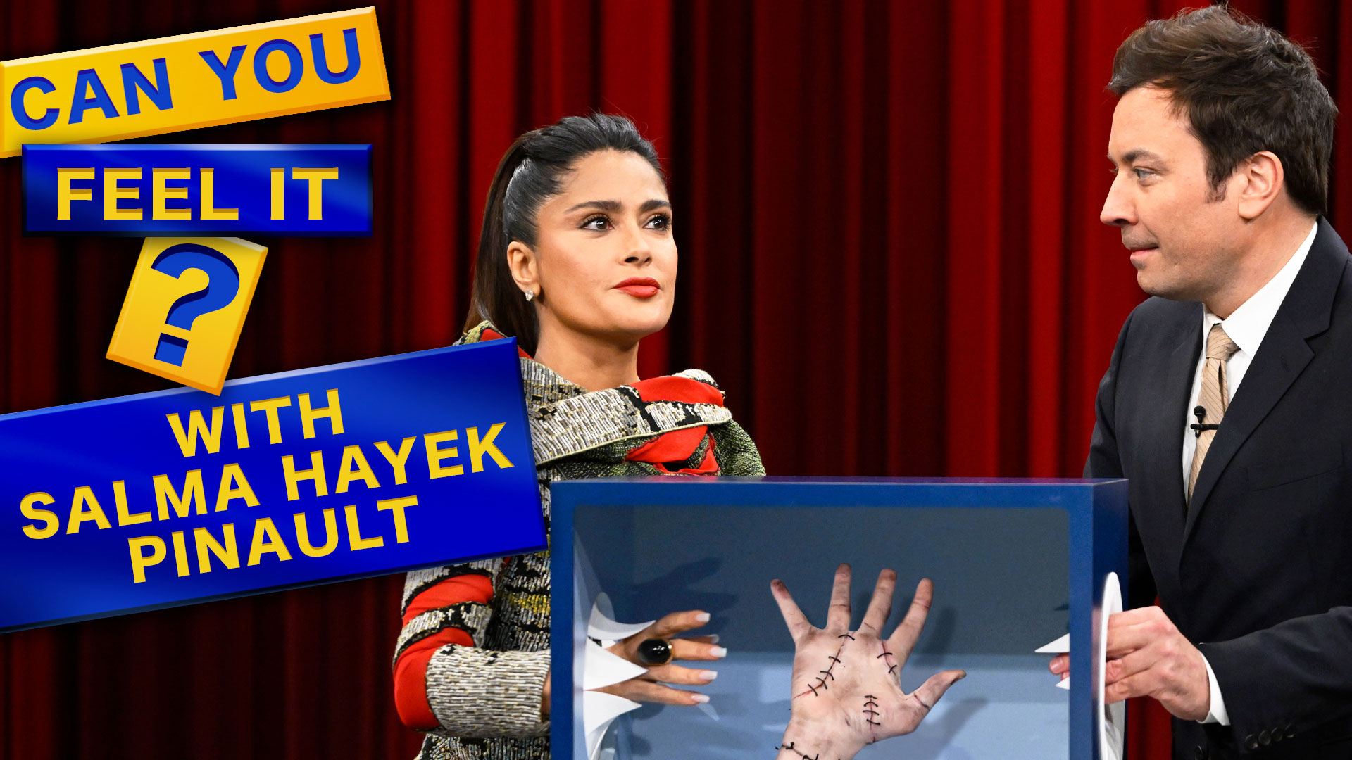 Watch The Tonight Show Starring Jimmy Fallon Highlight Can You Feel It With Salma Hayek 3775