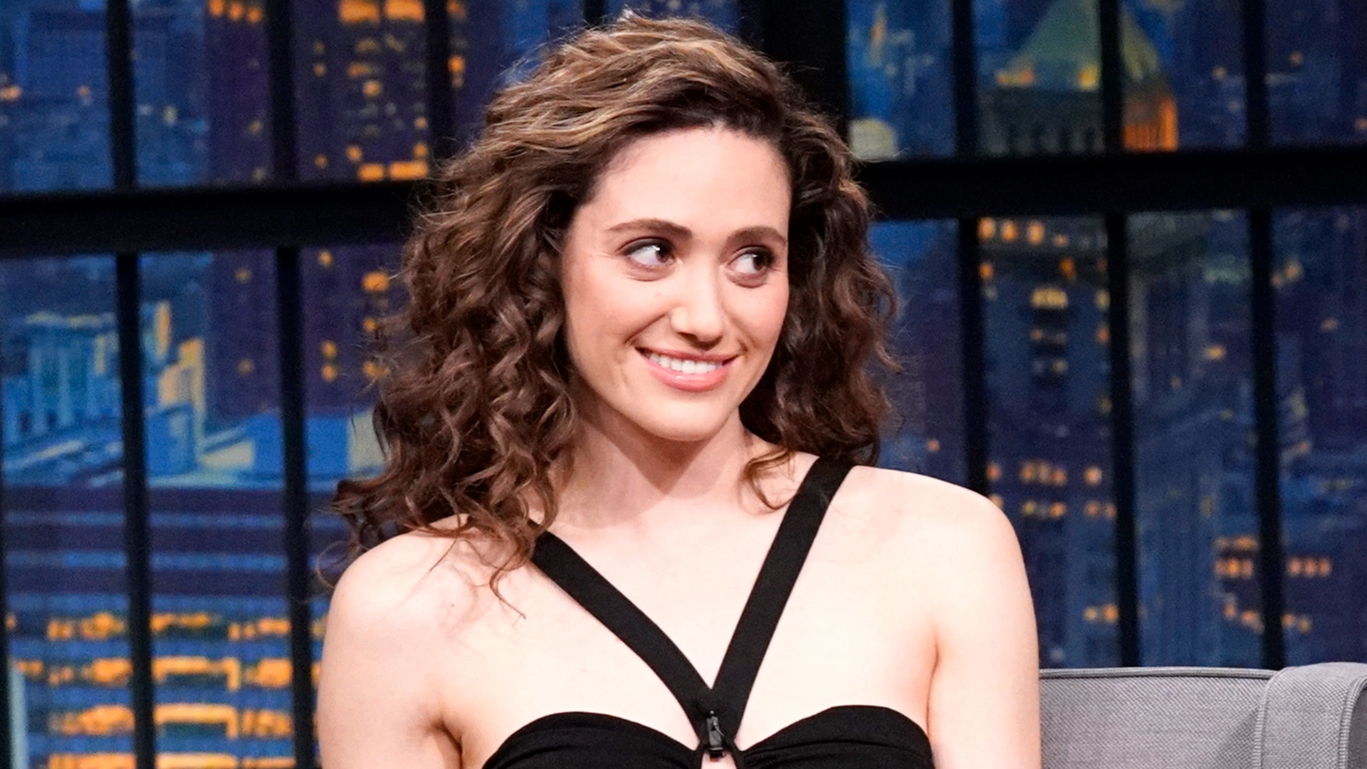 Watch Late Night With Seth Meyers Highlight Emmy Rossum Tells The Story Of Meeting La 6142