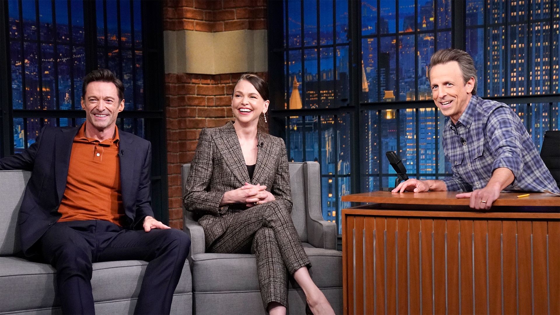 Watch Late Night With Seth Meyers Episode Sutton Foster And Hugh Jackman Ali Wentworth 