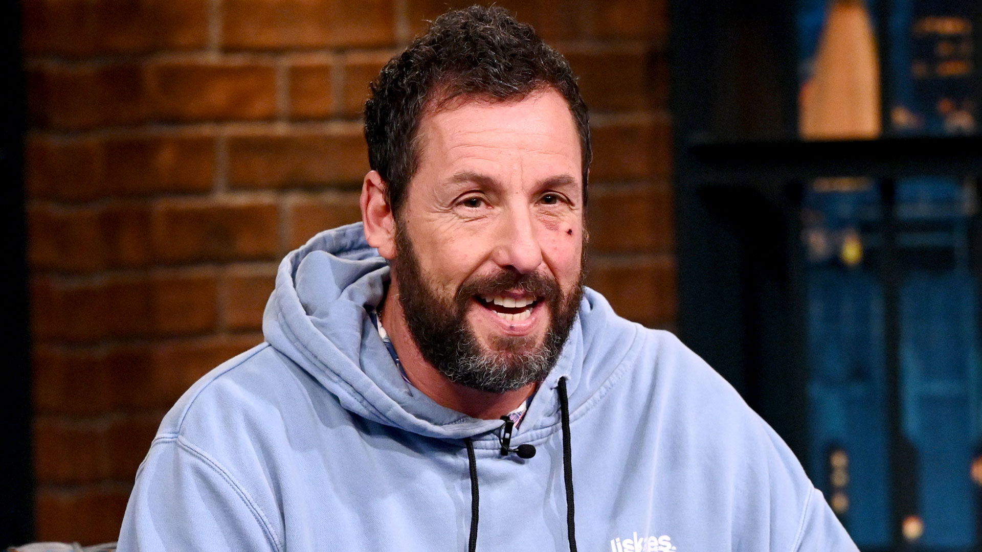 Watch Late Night With Seth Meyers Highlight Adam Sandler Told People He Got A Black Eye From