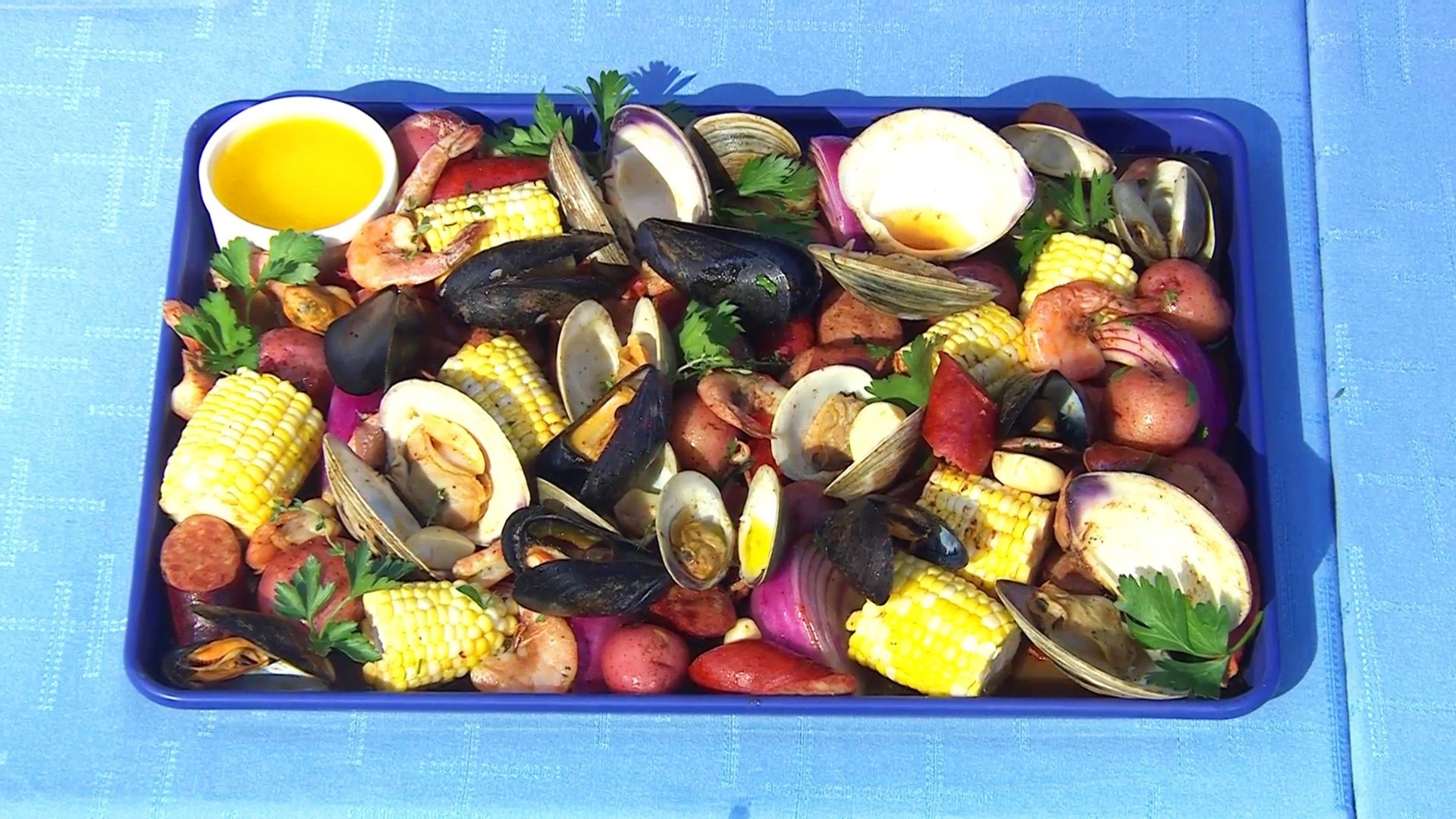 Watch TODAY Excerpt Sheetpan clam bake for the Fourth of July Get the recipe