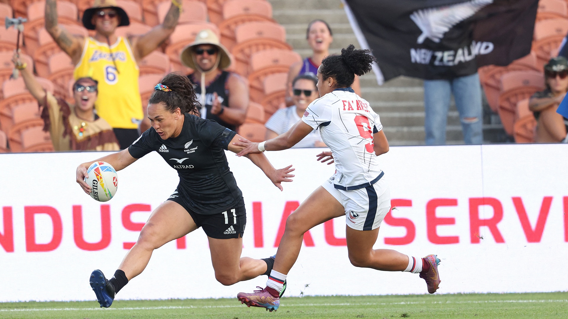 Watch Sports Clip HSBC World Rugby Sevens NZ dominates USA to win