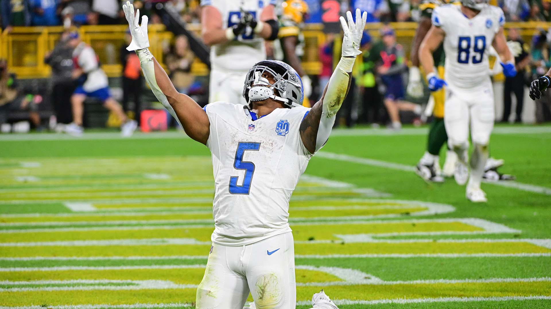 David Montgomery shines in Lions win over Packers on TNF, Fantasy Football  Happy Hour