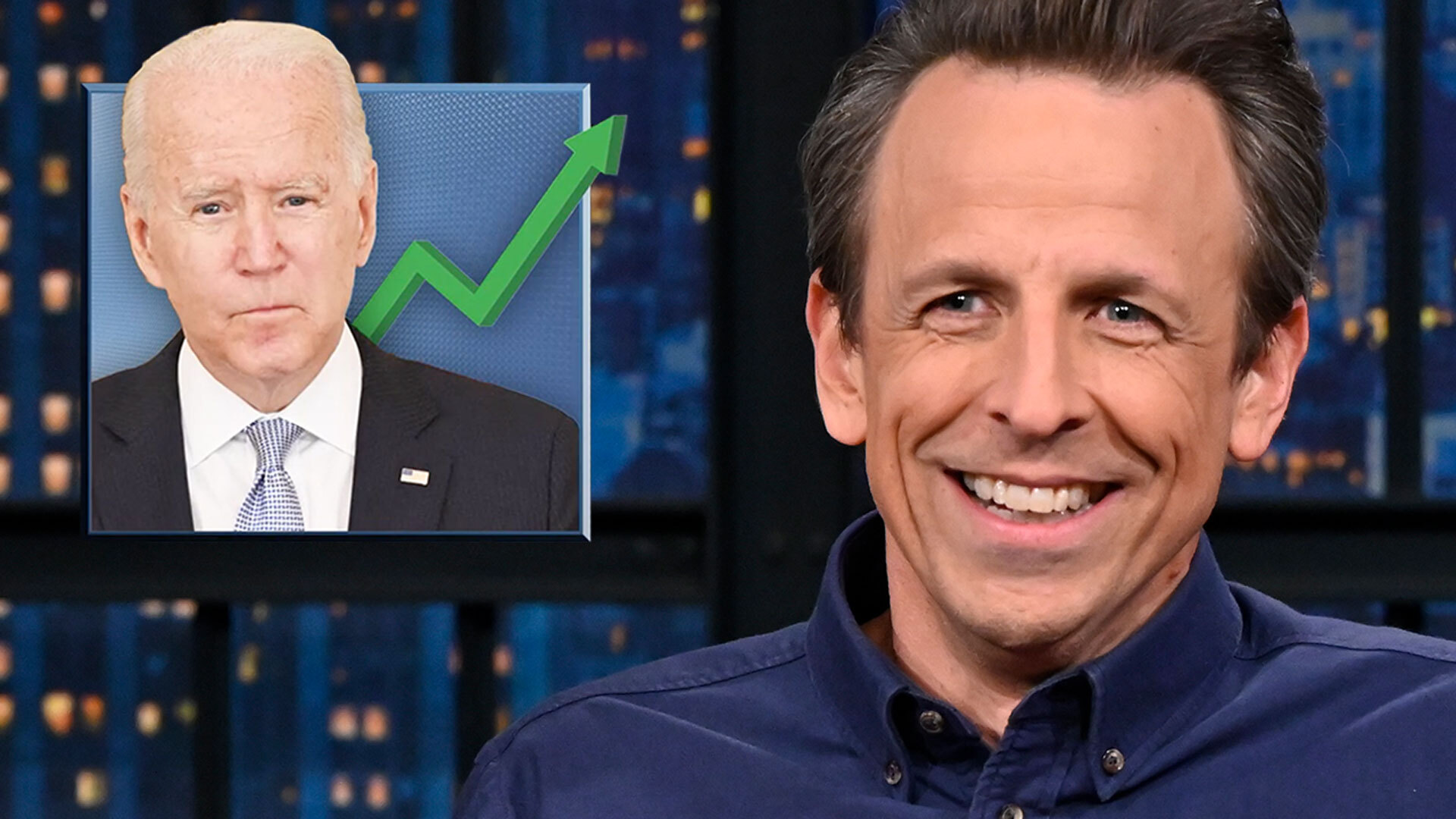 Watch Late Night With Seth Meyers Highlight Biden S Approval Rating Rises One Point Nbc Com