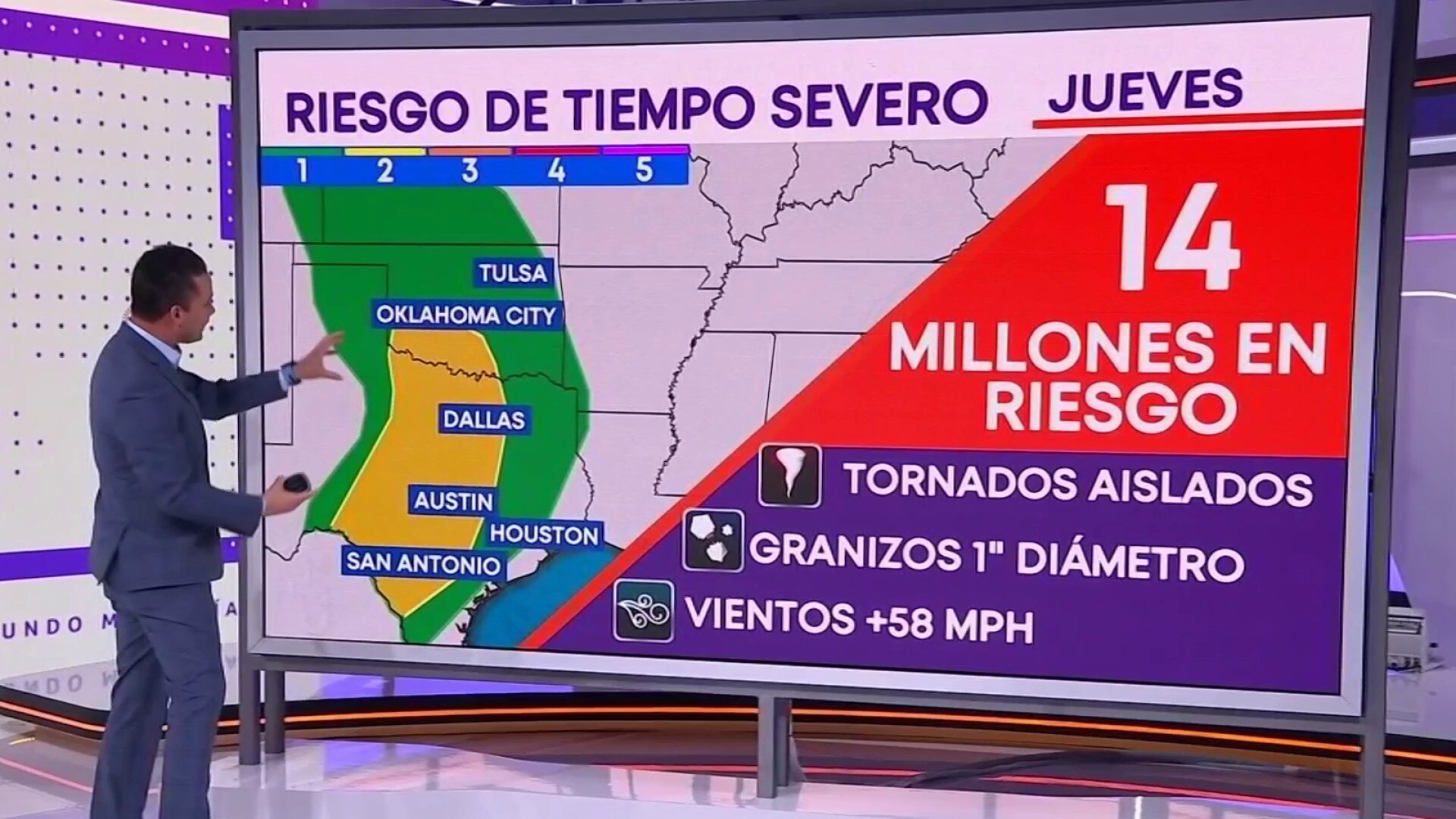 Watch Noticias Telemundo Mediodía Highlight Texas Y Oklahoma Volverán A Sufrir El Azote De 1585