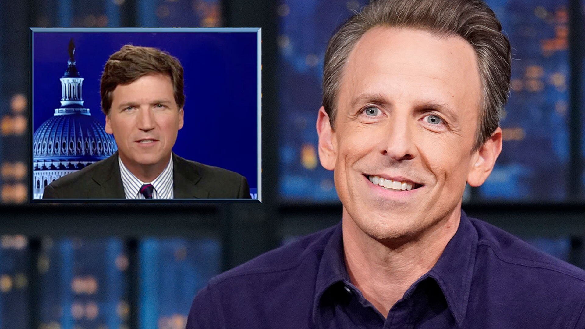 Watch Late Night With Seth Meyers Highlight Tucker Carlsons Stunning Ouster At Fox News Days 