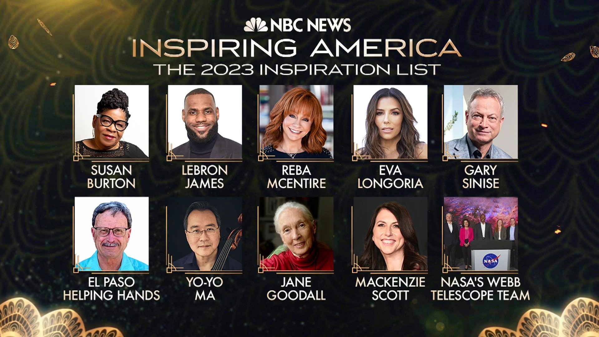Watch TODAY Excerpt NBC’s Inspiring America See who’s on the 2023