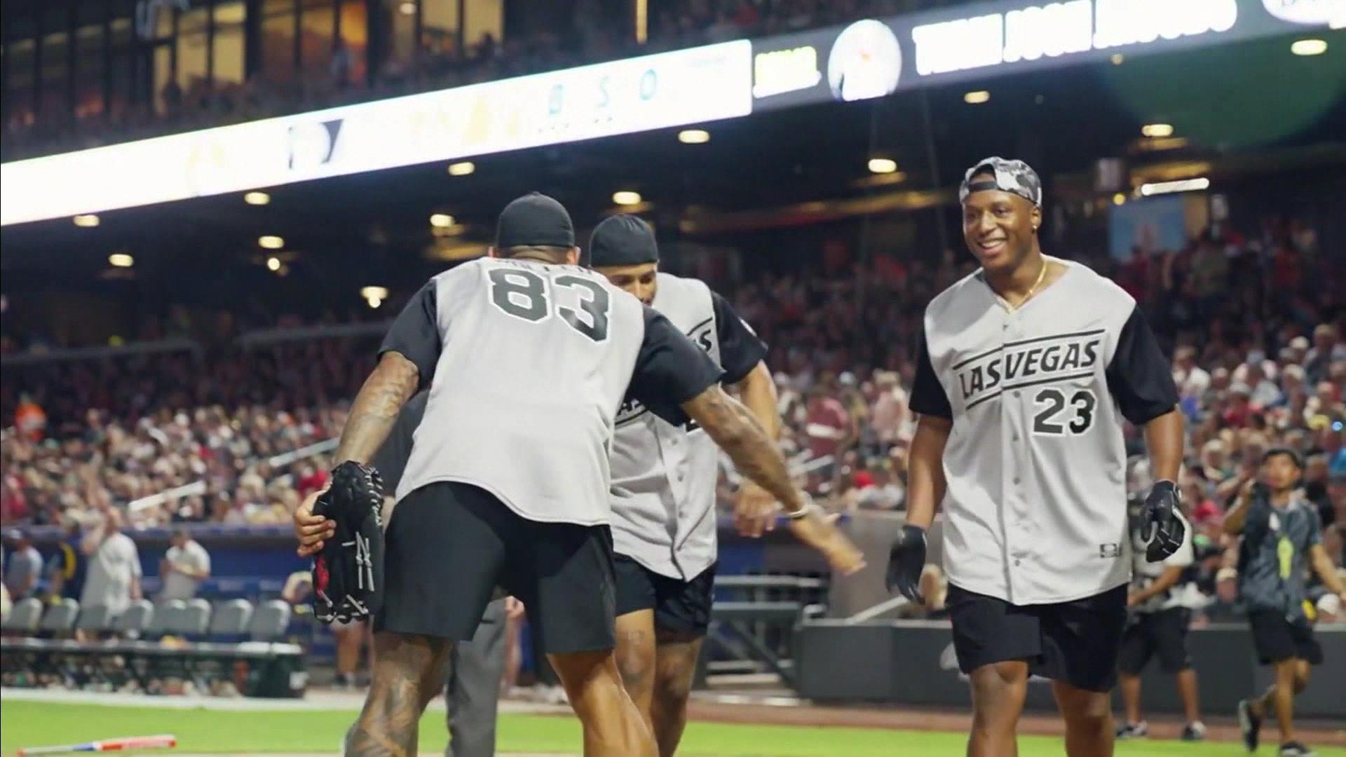 Watch NFL Clip: Raiders, Golden Knights host charity softball game